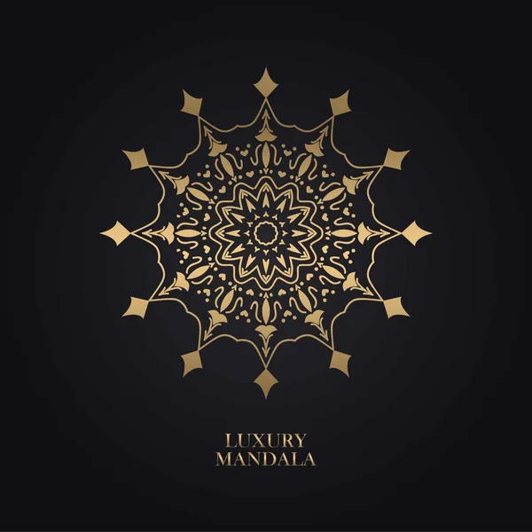 Fundo Design Mandala Luxo Cor Dourada Perfeita Para Fundo Logotipo Vetor De Stock