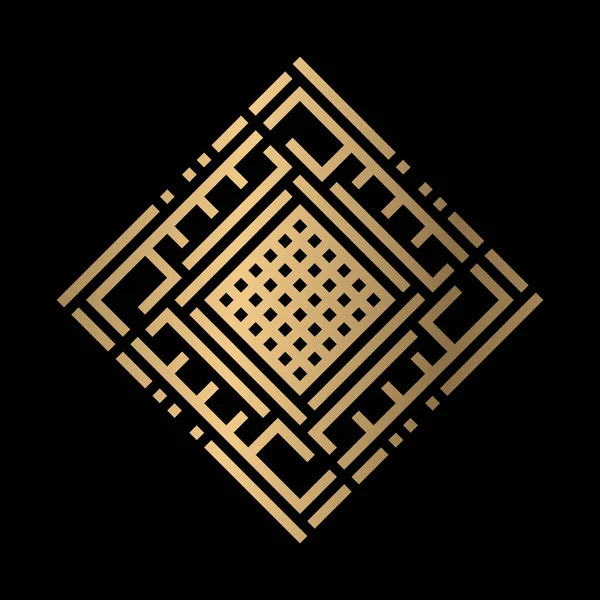 Золота Ісламська Каліграфія Аль Кабір Куфійського Стилю — стоковий вектор