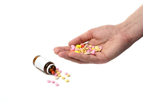 Obat Obatan Pada Latar Belakang Putih — Stok Foto
