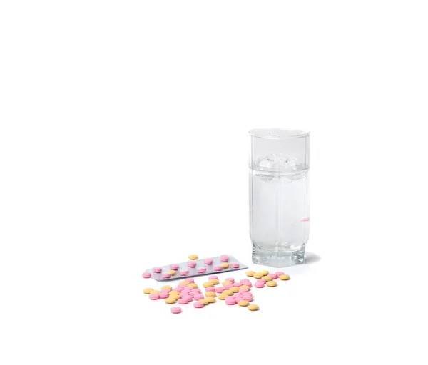 Medikamente Auf Weißem Hintergrund — Stockfoto