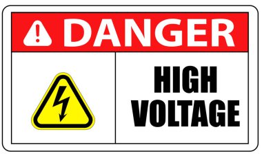 Yüksek voltaj uyarı işareti