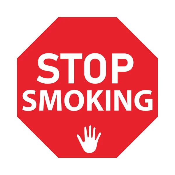 Přestat Kouřit Červená Žádné Kouření Znamení — Stockový vektor
