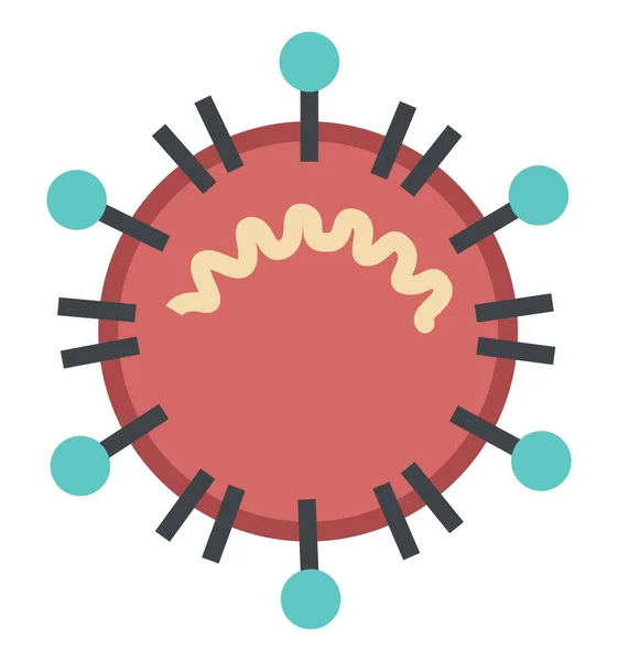 Romanzo Corona Virus Covid Icona Illustrazione Vettoriale — Vettoriale Stock