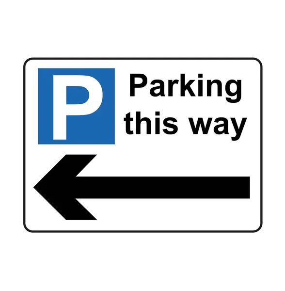 Parking Way Car Park Sign — Stock Vector