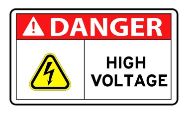 tehlike yüksek gerilim işareti vektörü