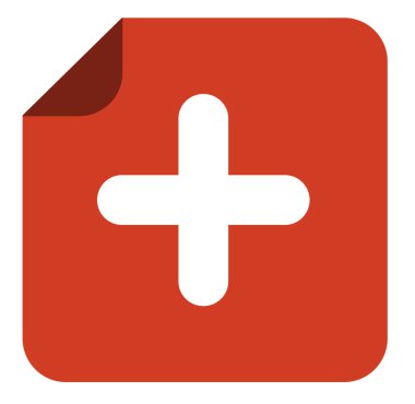 Kırmızı renk vektör simgesi işareti.