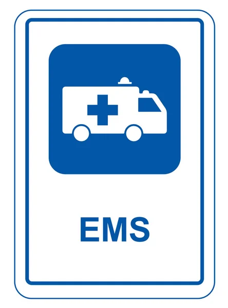 Ambulance Noodhulpdienst Vector Teken — Stockvector