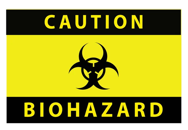 Cuidado Bio Hazard Aviso Sinal Vetor Ilustração —  Vetores de Stock