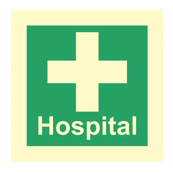 Ospedale Medico Segno Vettore Verde — Vettoriale Stock