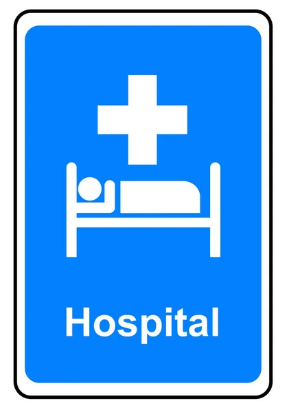 Ospedale Blu Bianco Segno Vettoriale — Vettoriale Stock