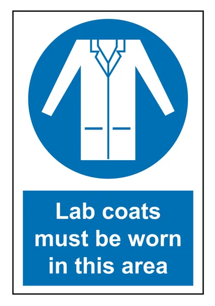 Lab Coats Must Worn Sign — Stock Vector
