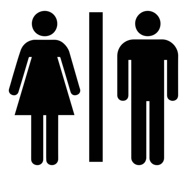 Mâle Femelle Toilettes Toilettes Toilettes Signe — Image vectorielle