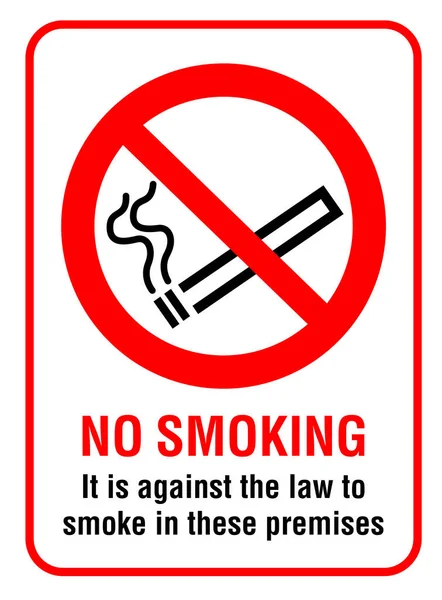 Niet Roken Niet Roken Vectorteken — Stockvector