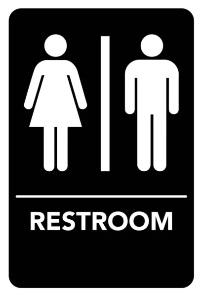 Salle Toilettes Signe Masculin Féminin — Image vectorielle