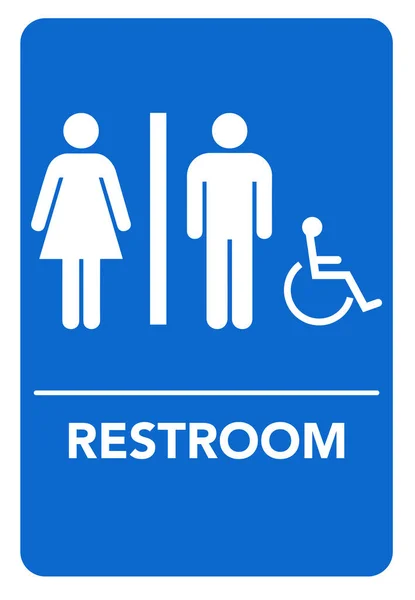 Toilettes Toilettes Toilettes Signe Vecteur Mâle Femelle — Image vectorielle