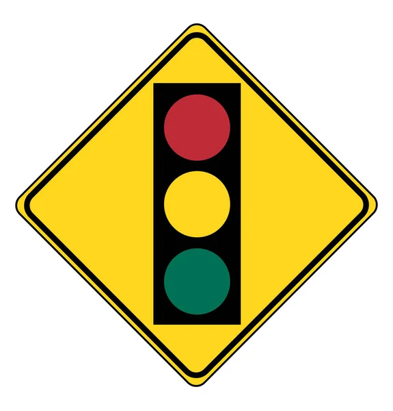 Feux Signalisation Rouge Jaune Vert Panneau Routier — Image vectorielle