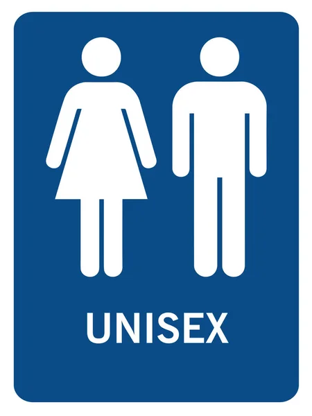 Unisex Männliche Weibliche Toilette Waschraum Zeichen — Stockvektor