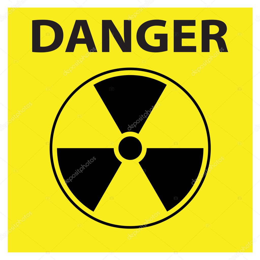 Danger Radiation warning sign vector illustration