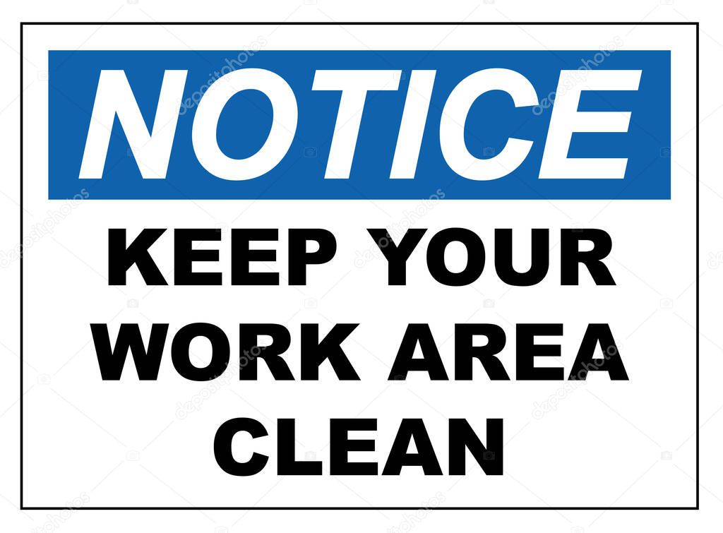 Keep your work area clean icon