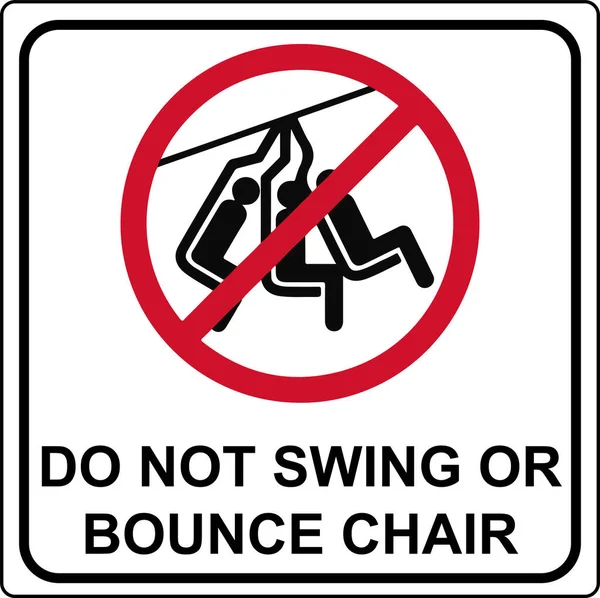 Swing Bounce Chair Sign — стоковый вектор