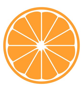 Turuncu meyve dilimi yakın çekim ikonu turuncu turuncu yuvarlak parça