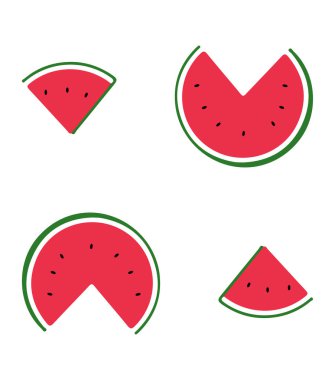 Yeni karpuz parçası vektör çizimi