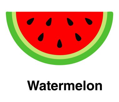 Karpuz parçası karikatür vektör çizimi