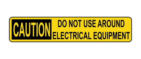 Pas Utiliser Autour Des Équipements Électriques — Image vectorielle