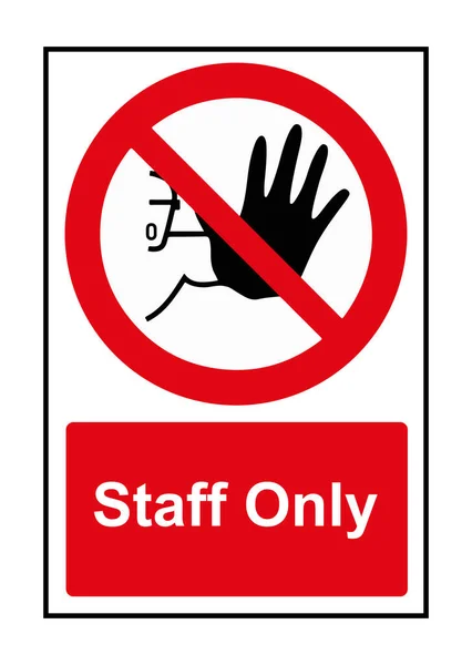 Staff Only Employees Only Sign — Stock Vector