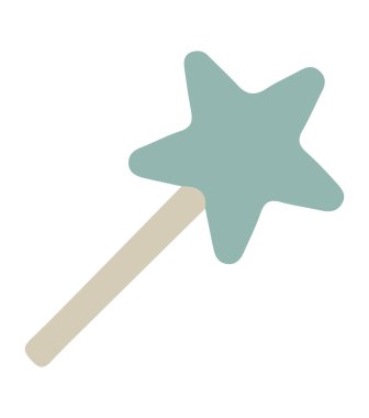 Sihirli çubuk simgesi vektör çizimi