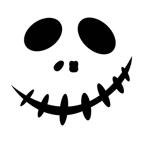Fantasma Brincalhão Halloween Máscara Stencil Vetor — Vetor de Stock