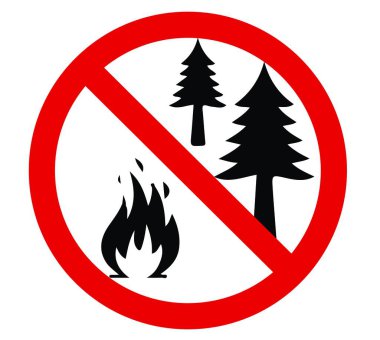 Ateş işareti kırmızı vektör yok