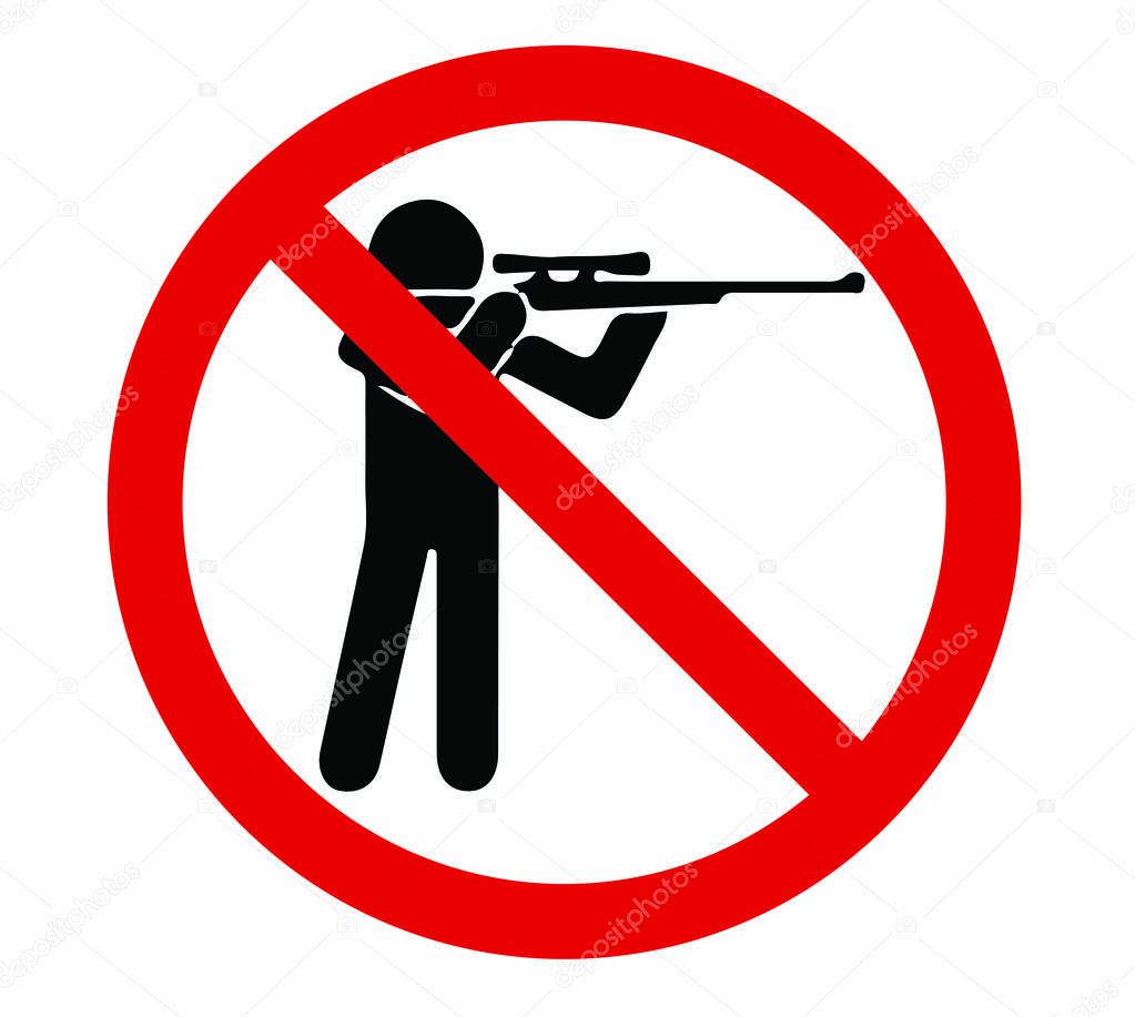 No shooting hunting camp sign
