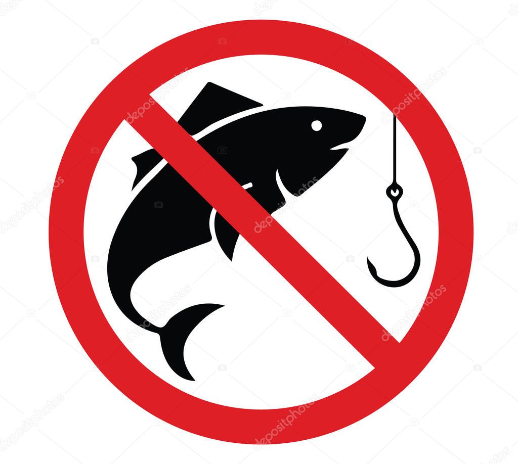 No fishing camp warning sign