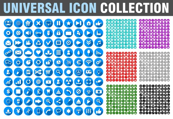 Evrensel simge koleksiyonu düz simgeler yeni