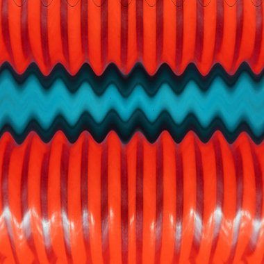 canlı kırmızı PVC plastik boru mavi arkaplan şekil aralığı desen ve kare biçiminde tasarımlar dönüştürüldü