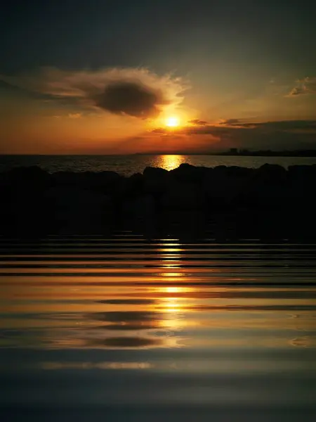 지중해 칠면조 Sunset 구름낀 대리석 — 스톡 사진