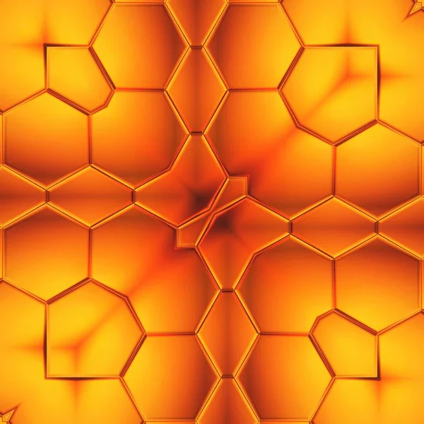 Por Técnicas Pellizco Distorsión Aplicada Nuevo Patrón Inicial Mosaico Hexagonal — Foto de Stock