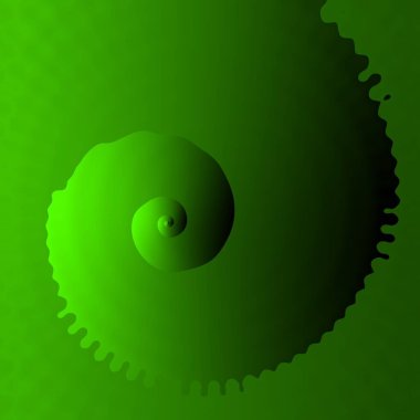 yeşilden siyaha değişen eğilim çeşitli spiral biçimlere ilham verici şekillere ve tasarımlara dönüştü