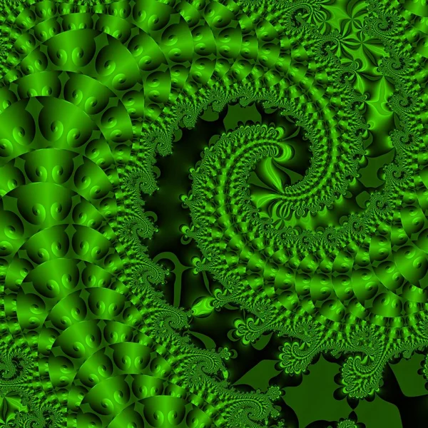 Farbverlauf Von Grün Nach Schwarz Transformiert Muster Und Muster Fraktaler — Stockfoto