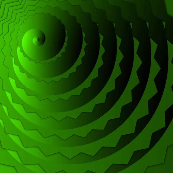 Green Black Color Gradient Transformed Diverse Concentric Shapes Patterns Designs — Stock Photo, Image