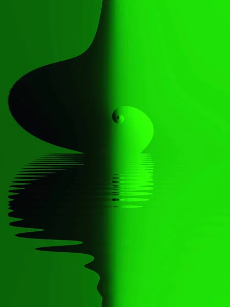 Green Black Color Gradient Transformed Diverse Shapes Patterns Designs Ripple — Stock Photo, Image