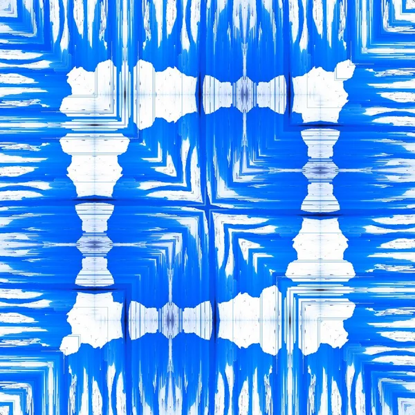 Blue Brilhante Pintura Branca Limpa Gotejamento Fluindo Linhas Verticais Transformadas — Fotografia de Stock