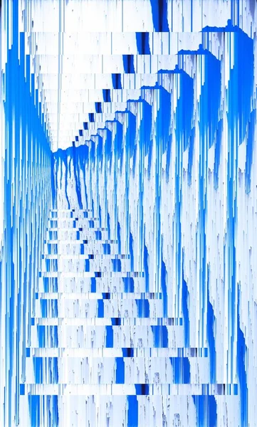 Helles Blau Und Saubere Weiße Farbtropfen Fließen Vertikale Linien Eine — Stockfoto