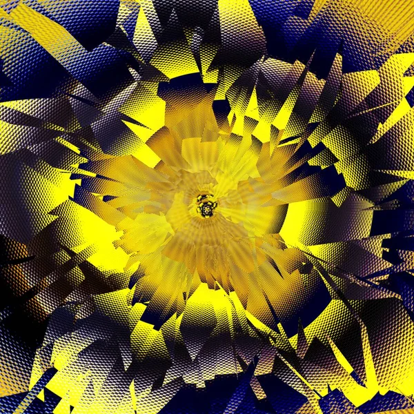 Έντονο Φωτεινό Κίτρινο Pvc Πλαστικό Σωλήνα Ανοιχτό Μπλε Φόντο Έκρηξη — Φωτογραφία Αρχείου