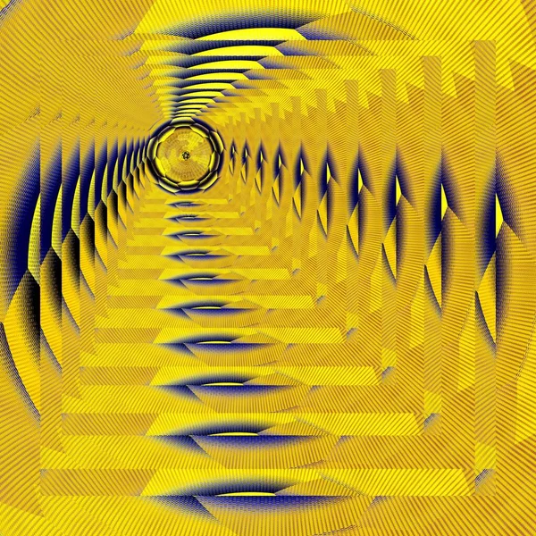 Яркий Ярко Желтый Пвх Пластиковые Трубы Черным Фоном Концентрической Абстрактной — стоковое фото