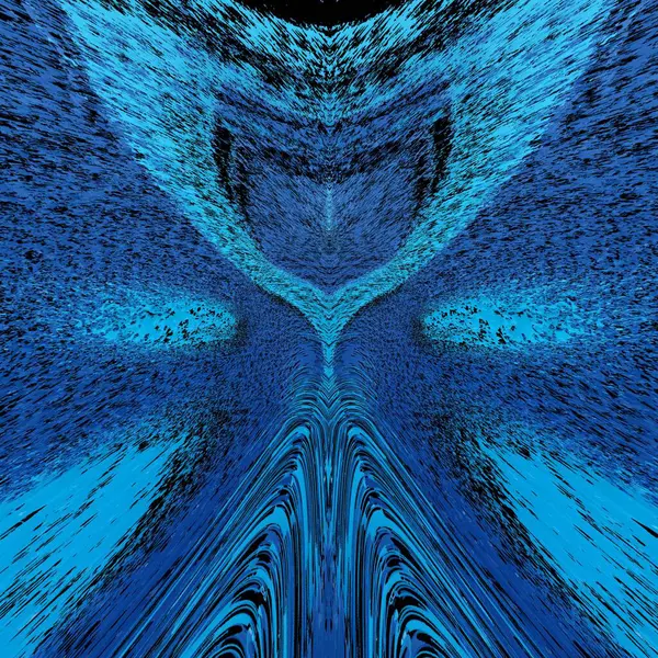 Оттенки Синего Геометрического Трехмерного Изображения Взрывающейся Поверхности — стоковое фото