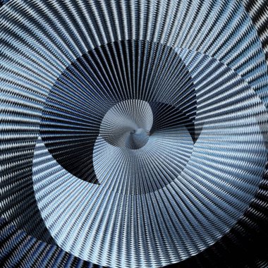 Birçok paslanmaz çelik, esnek hortum parçalarını soyut desenler ve mavi ışık desenleri olarak ördü. 