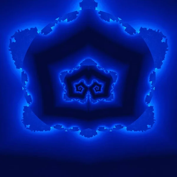 Sfumature Blu Brillante Neon Indaco Modelli Astratti Colorati Forme Design — Foto Stock
