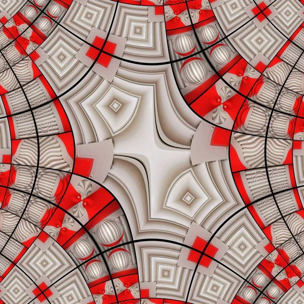 Kollektion Leuchtend Rot Weißer Geometrischer Formen Und Muster Durch Whirlpool — Stockfoto